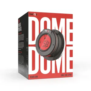 herQs Dome Thermometer Verkaufsverpackung mit digitalem Grilltemperaturmonitor und roter Anzeige