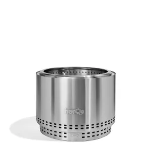 herQs Smokeless FirePit Chief eldstad i rostfritt stål med ventilerad design och öppen topp