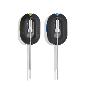 Sondes de température barbecue en acier inoxydable herQs avec câbles, lot de 2, accessoire pour la cuisson EasyBBQ