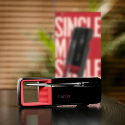 HerQs simple Max - Trådløst termometer for presis grilltemperatur - Svart