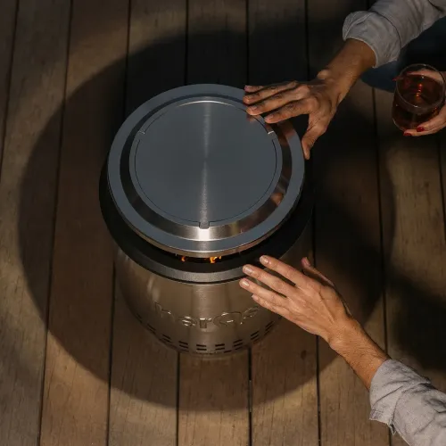 herQs Blaze Closer – Täcker eldstaden för att hålla gnistorna inne - Rostfritt stål