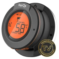 HerQs Dome Thermometer with six-probe monitoring, smart connectivity, long-range Bluetooth, 300℃ precision, IP65, FDA, LFGB certified